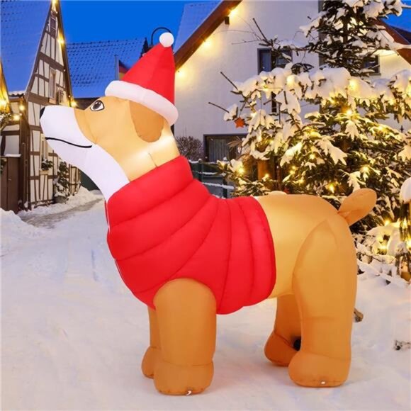 5.2 FT Tall Christmas Inflatable Blow Up Retriever Dog...
